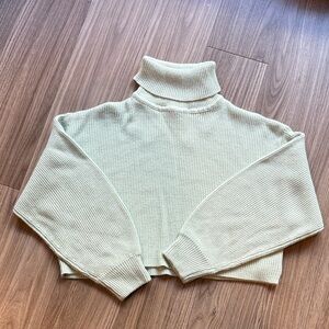 Divided Light Green Turtleneck Sweater